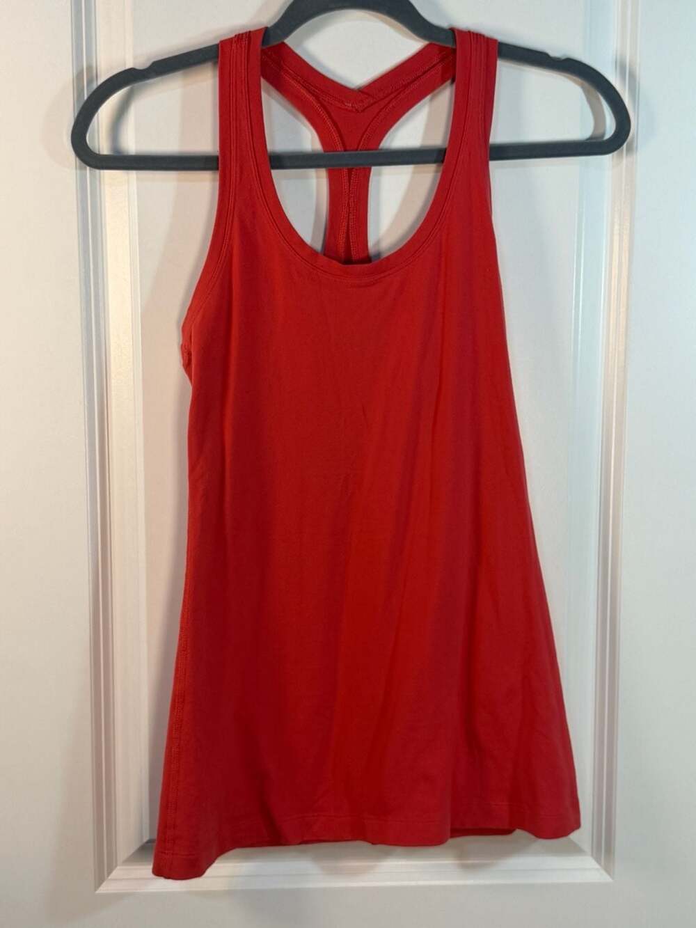 Lululemon Athletica Scoop Neck Cool Racerback Athletic Tank Top Coral Size 6 Hip